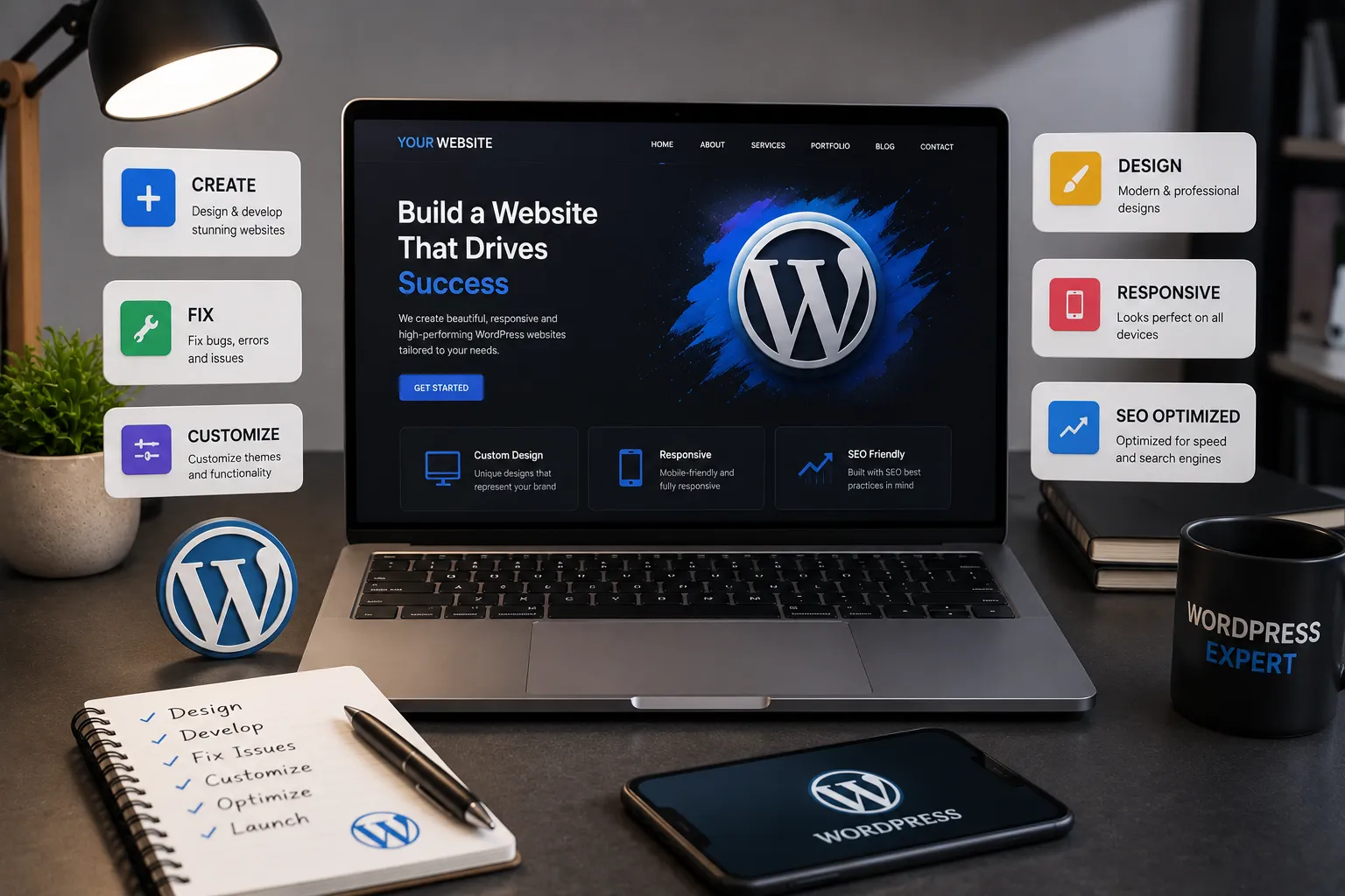 I Will Create, Fix, Customize, Your WordPress Website